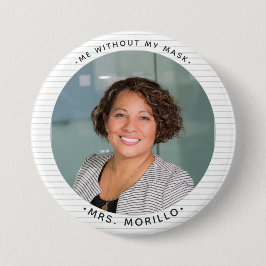 Chapa Redonda De 7 Cm Papel portátil de identificación de profesor de fo