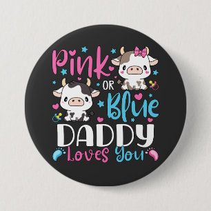 Chapa Redonda De 7 Cm Papi Rosa O Azul Te Ama Regalos A Bebé De Vaca