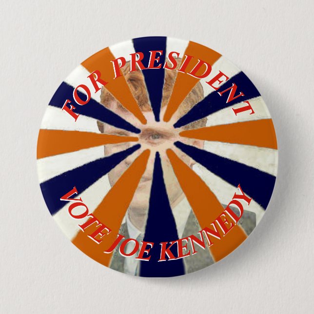 Chapa Redonda De 7 Cm Para presidente Vote Joe Kennedy (Anverso)