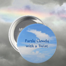 Chapa Redonda De 7 Cm Parcialmente nublado con un chiste divertido