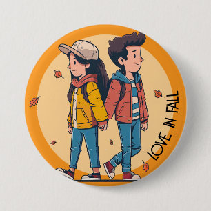 Chapa Redonda De 7 Cm Pareja de manos cogiendo la mano caminando juntos 