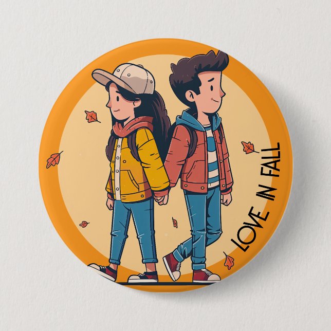 Chapa Redonda De 7 Cm Pareja de manos cogiendo la mano caminando juntos  (Anverso)