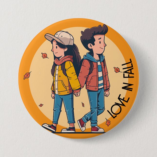 Chapa Redonda De 7 Cm Pareja de manos cogiendo la mano caminando juntos  (Anverso)