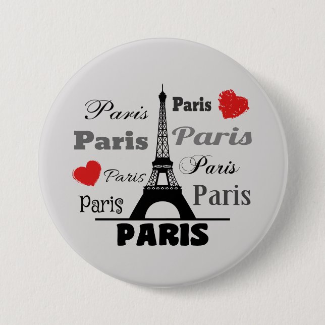 Chapa Redonda De 7 Cm París (Anverso)