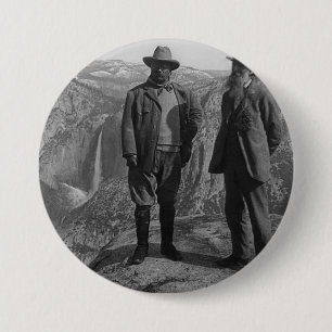 Chapa Redonda De 7 Cm Parque Nacional John Muir Teddy Roosevelt Yosemite