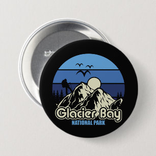 Chapa Redonda De 7 Cm Parque nacional Vintage Glacier Bay