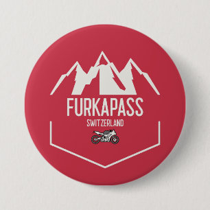 Chapa Redonda De 7 Cm Paso Furka Suiza