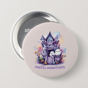 Chapa Redonda De 7 Cm Pastel Hauntings