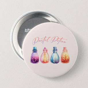 Chapa Redonda De 7 Cm Pastel Potion