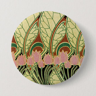 Chapa Redonda De 7 Cm Patrón Art Nouveau n° 1