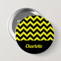 patrón de chevron amarillo y negro personalizable