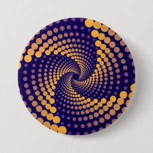 Chapa Redonda De 7 Cm Patrón de vórtice espiral