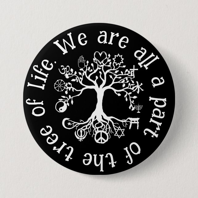 Chapa Redonda De 7 Cm Paz en la Tierra (Anverso)