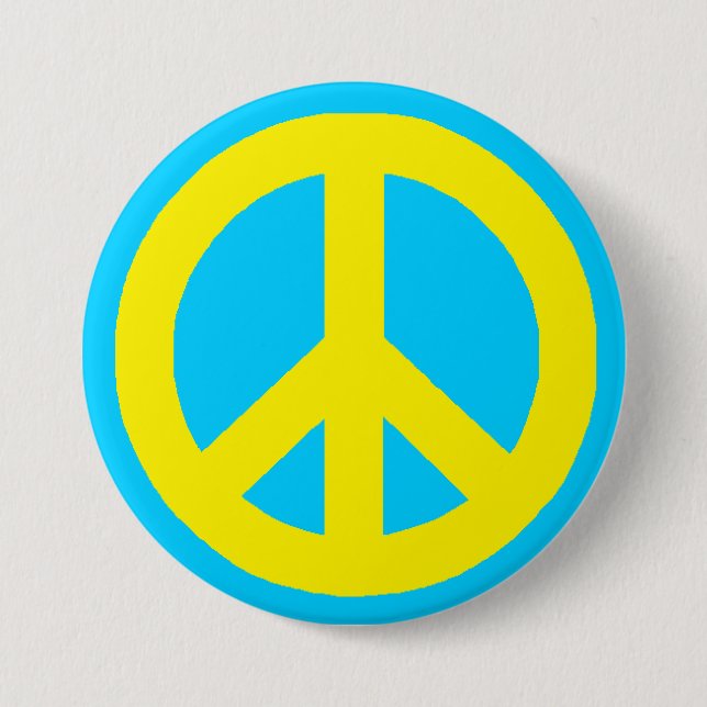 Chapa Redonda De 7 Cm Paz pop (Anverso)