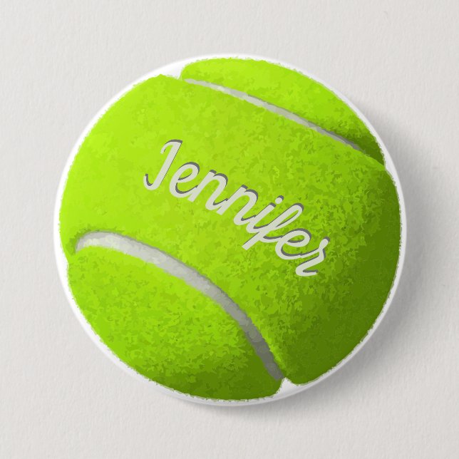 Chapa Redonda De 7 Cm Pelota de tenis personalizada (Anverso)