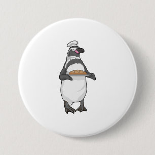 Chapa Redonda De 7 Cm Penguin Baker Bread