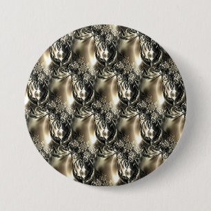 Chapa Redonda De 7 Cm Perlas doradas