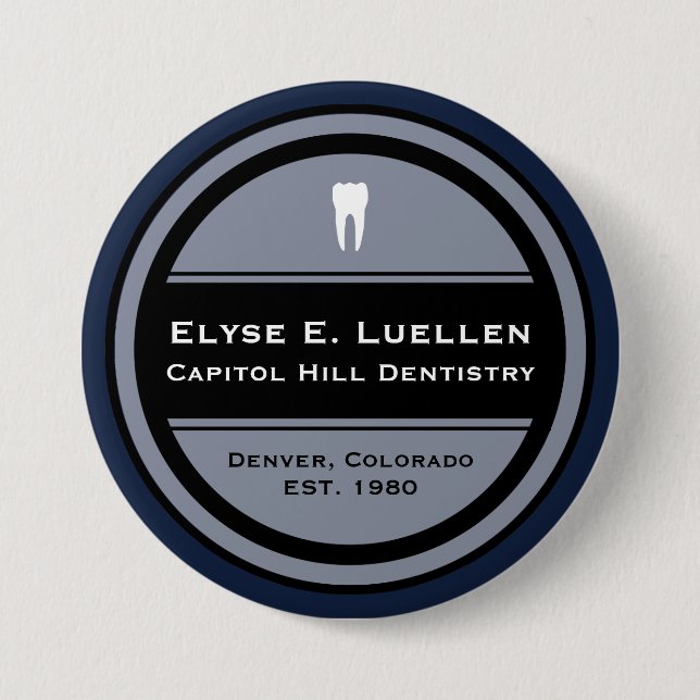 Chapa Redonda De 7 Cm Personalizable Dentistry Circle (Anverso)