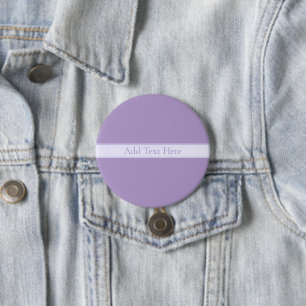 Chapa Redonda De 7 Cm Personalizable Elegante Lavanda Ligera Púrpura