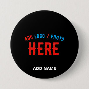 CHAPA REDONDA DE 7 CM PERSONALIZABLE MODERNO ESTILO NEGRO VERIFICADO MAR