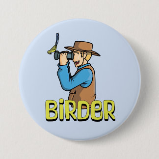 Chapa Redonda De 7 Cm Personalizado Birder