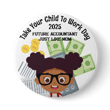 Personalizado Chica lleva a su hijo al día de trab