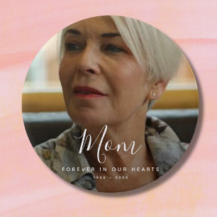 Chapa Redonda De 7 Cm Personalizado Foto Homenaje conmemorativo personal