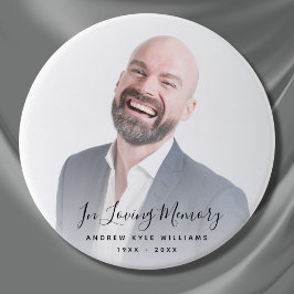 Chapa Redonda De 7 Cm Personalizado Foto Homenaje conmemorativo personal