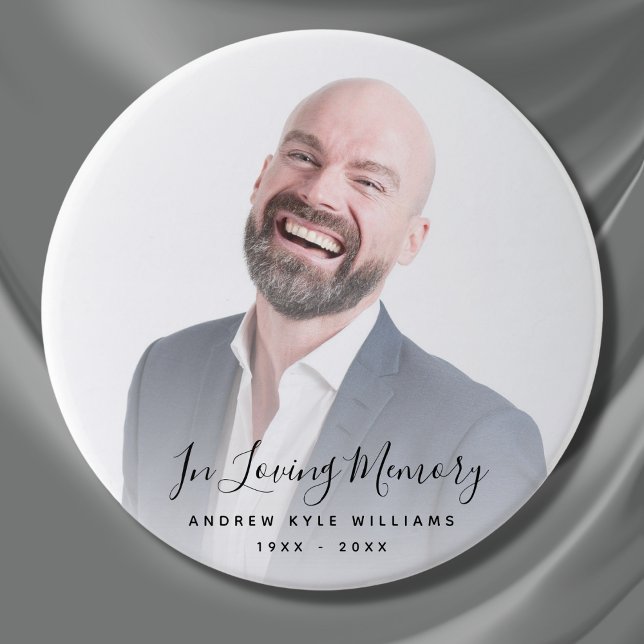 Chapa Redonda De 7 Cm Personalizado Foto Homenaje conmemorativo personal (Photo Memorial Buttons)