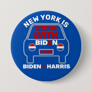 Chapa Redonda De 7 Cm Personalizado Ridin' Con Biden 2020 Para President