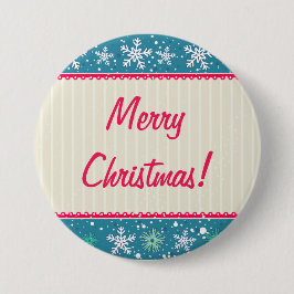 Chapa Redonda De 7 Cm Personalizado Snowflakes and Presakes