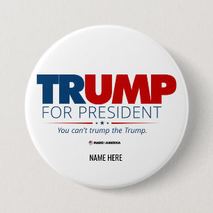Chapa Redonda De 7 Cm Personalizado Trump para las elecciones presidenci