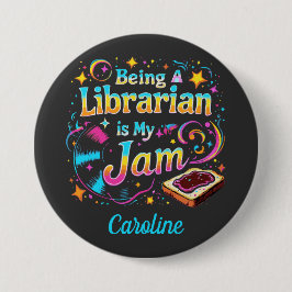 Chapa Redonda De 7 Cm Personalized Librarian Gift