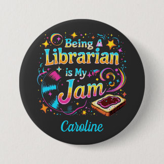 Chapa Redonda De 7 Cm Personalized Librarian Gift