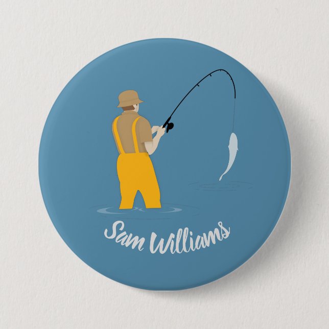 Chapa Redonda De 7 Cm Pesca (Anverso)