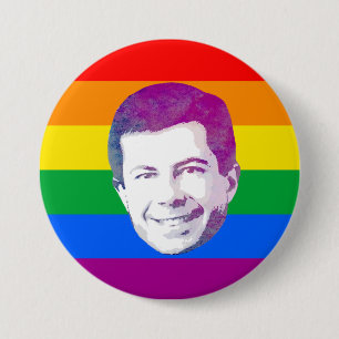 Chapa Redonda De 7 Cm Pete Rainbow Strips