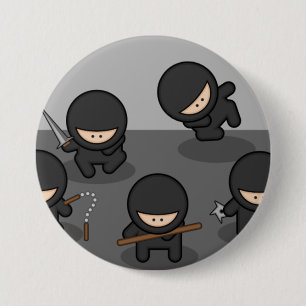 Chapa Redonda De 7 Cm Pin de Ninja