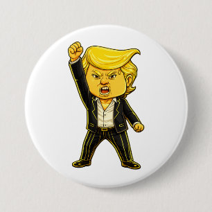 Chapa Redonda De 7 Cm Pin Meme Feliz Trump Lucha Lucha Enojado Trump Pop