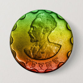 Chapa Redonda De 7 Cm Pin Santeem Haile Selassie