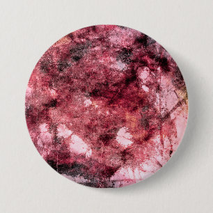 Chapa Redonda De 7 Cm Pincel de pintura abstracto de color negro rojo ar