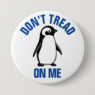 Chapa Redonda De 7 Cm Pinguino de Tarifa de Meme Político Divertido