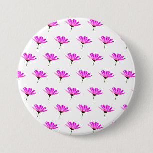 Chapa Redonda De 7 Cm Pink Daisy