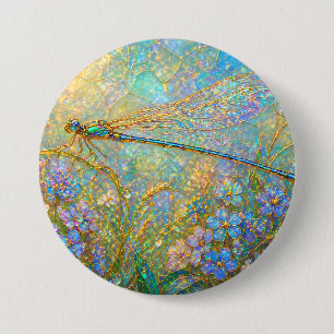 Chapa Redonda De 7 Cm Pintura acrílica del jardín botánico paisajístico