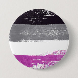 Chapa Redonda De 7 Cm Pintura de orgullo asexual