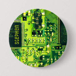 Chapa Redonda De 7 Cm Placa de PCB verde, circuito impreso de piezas ele