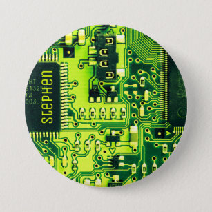 Chapa Redonda De 7 Cm Placa de PCB verde, circuito impreso de piezas ele