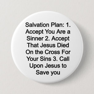 Chapa Redonda De 7 Cm Plan de salvación