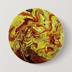 Chapa Redonda De 7 Cm Plano de diseño de resumen de incendios de dragón/