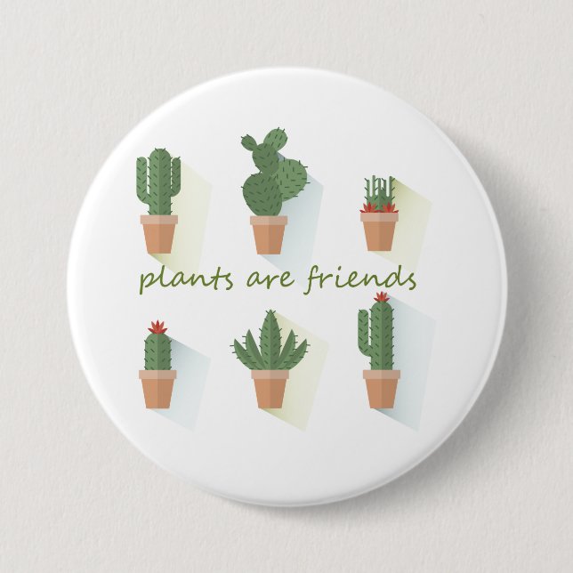 Chapa Redonda De 7 Cm Plantas y flores (Anverso)