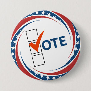 Chapa Redonda De 7 Cm Política Estados Unidos Vota 
